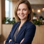 Портрет уверенного российского бизнесмена с дружелюбным взглядом на нейтральном размытом фоне студии